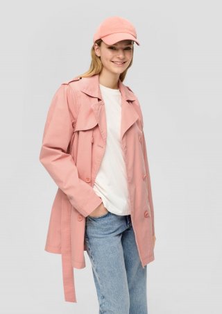 s.Oliver Trenchcoat mit Bindegürtel - pfirsich