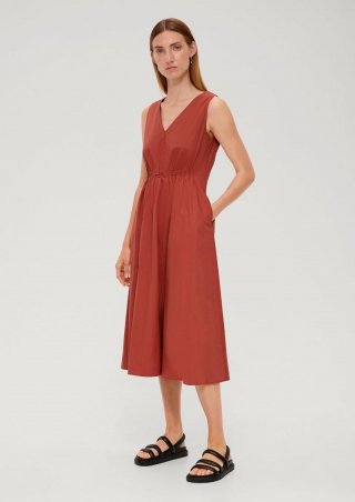 s.Oliver Kleid mit Viskose - terrakotta