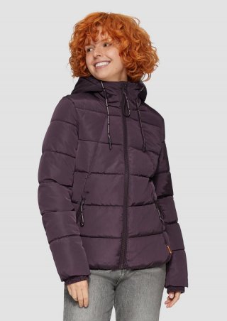 s.Oliver Wattierte Steppjacke mit Kapuze - aubergine