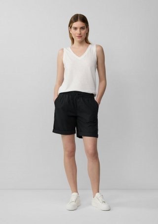s.Oliver Leichte Shorts aus Baumwollmix im Relaxed Fit - schwarz