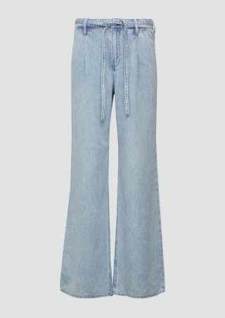 s.Oliver Jeans Suri / Regular Fit / High Rise / Wide Leg / Bindegürtel - blau