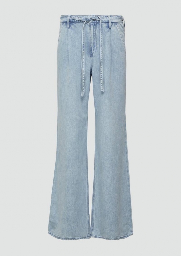 s.Oliver Jeans Suri / Regular Fit / High Rise / Wide Leg / Bindegürtel - blau