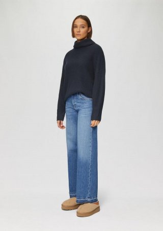 s.Oliver Oversized Pullover mit Rollkragen - navy
