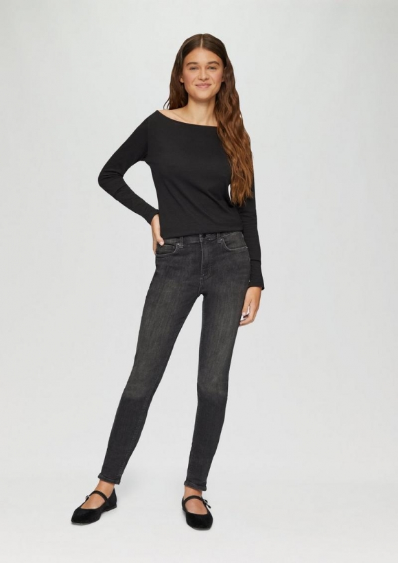 s.Oliver Jeans Sadie / Skinny Fit / High Rise / Skinny Leg - graphit