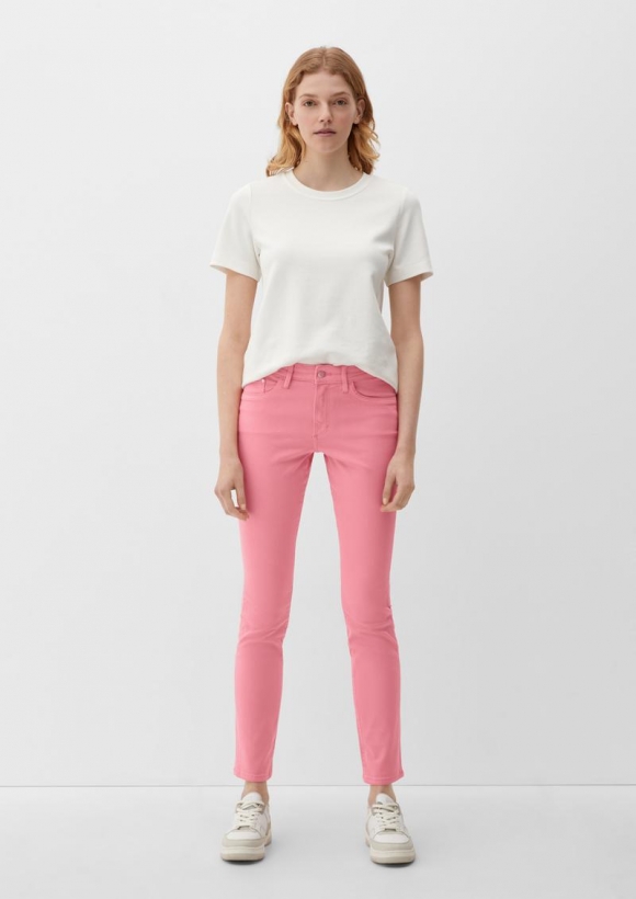 s.Oliver Jeans Betsy / Slim Fit / Mid Rise / Slim Leg - rosa