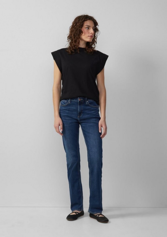 s.Oliver Jeans Catie / Slim Fit / High Rise / Straight Leg - blau
