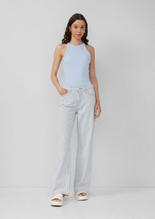 s.Oliver Jeans Catie / Slim Fit / High Rise / Wide Leg - creme