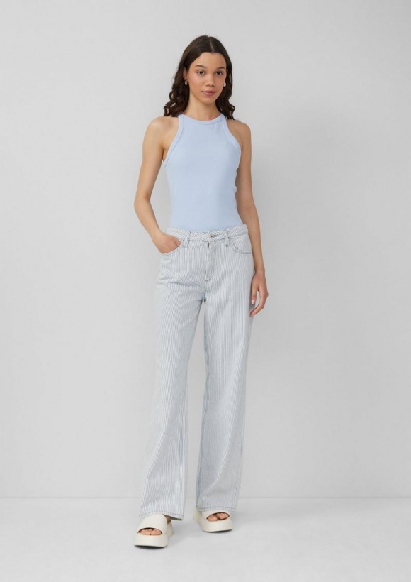 s.Oliver Jeans Catie / Slim Fit / High Rise / Wide Leg - creme