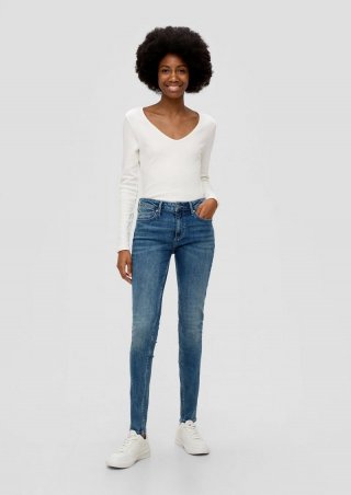 s.Oliver Sadie Jeans / Skinny Fit / Mid Rise / Skinny Leg / Baumwollstretch - blau
