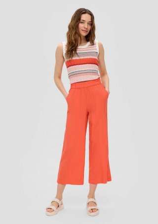 s.Oliver Relaxed: Culotte aus Viskose - koralle