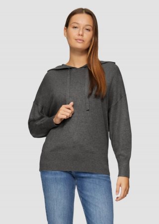 s.Oliver Oversized Strickpullover aus Viskosemix - graphit