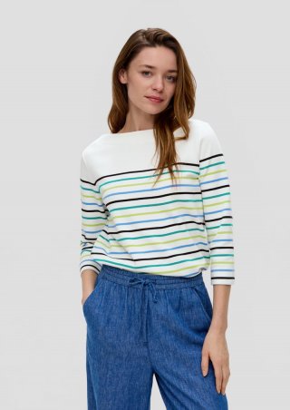 s.Oliver Strickpullover aus Baumwollstretch - creme