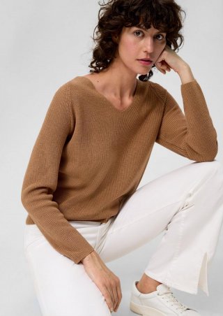 s.Oliver Strickpullover mit Raglanärmeln - zimt