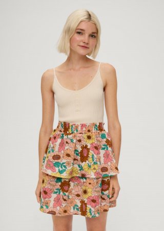 s.Oliver Mini-Rock aus reiner Baumwolle - beige