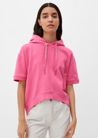 s.Oliver Kapuzensweatshirt mit kurzem Ärmel - pink
