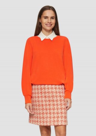 s.Oliver Scuba-Sweatshirt mit weiten Ärmeln - orange