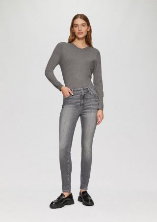 s.Oliver Jeans Anny / Super Skinny Fit / High Rise / Extra Slim Leg - anthrazit