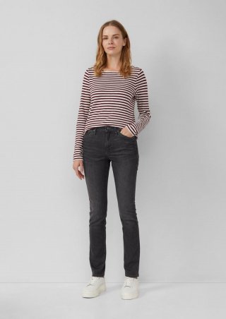 s.Oliver Jeans Betsy / Slim Fit / Mid Rise / Slim Leg / 5-Pocket-Form - graphit