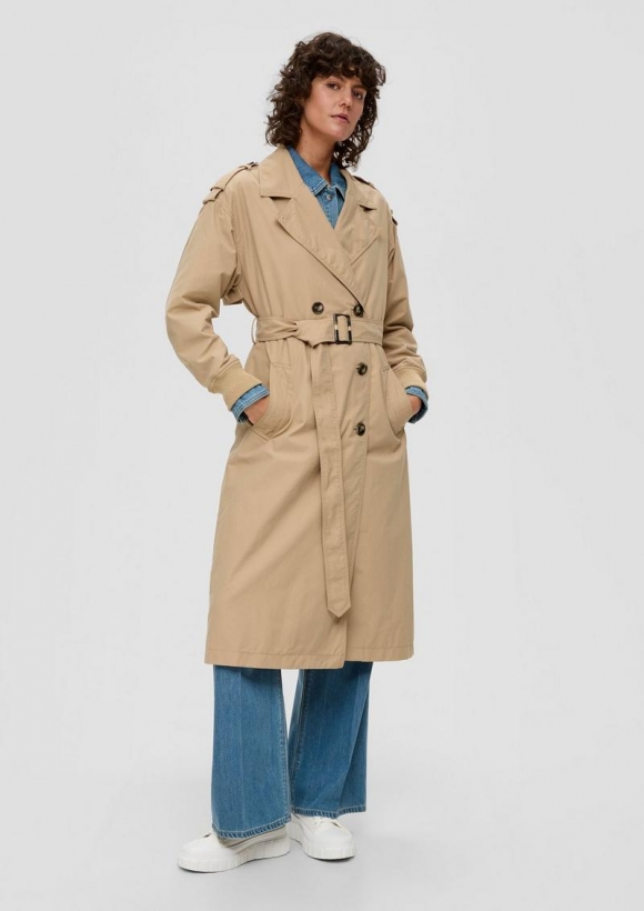s.Oliver Oversize-Mantel mit Ärmeln im Bomber-Stil - beige