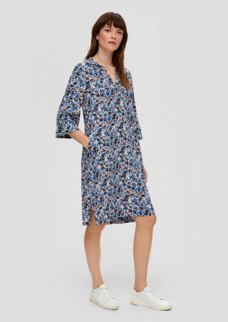 s.Oliver Blusenkleid aus Viskose - navy