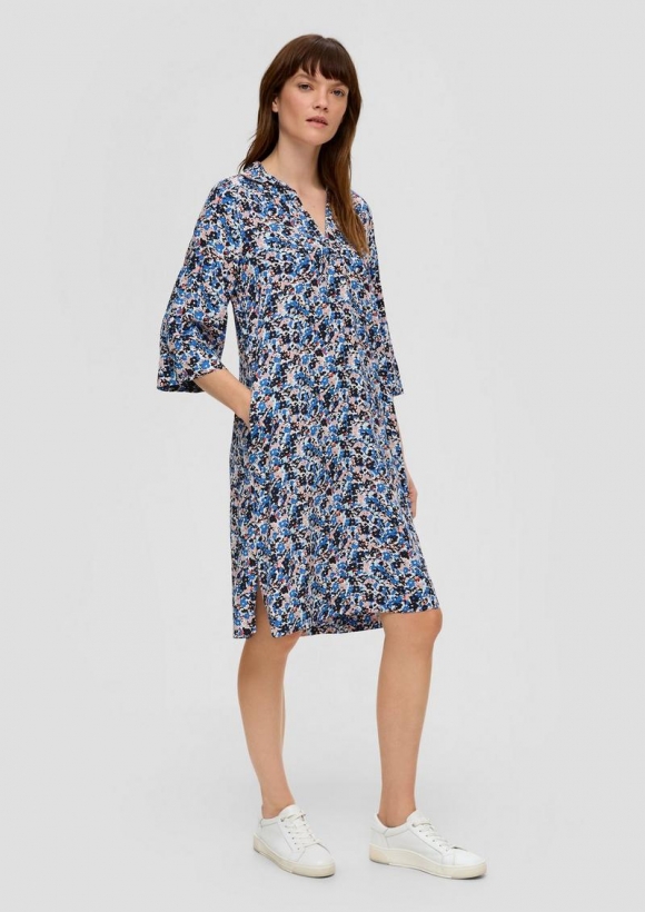 s.Oliver Blusenkleid aus Viskose - navy