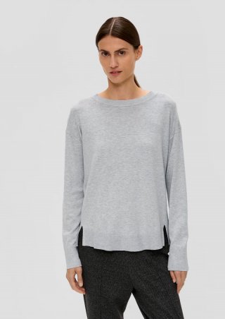 s.Oliver Leichter Pullover aus Viskosemix - taubengrau