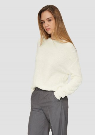 s.Oliver Verkürzter Pullover mit Raglanärmeln - beige