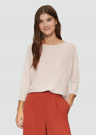s.Oliver Viskosemix-Pullover mit Fledermausärmeln - perlmuttrosa