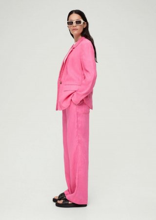 s.Oliver Loose: Joggpants aus Leinen - pink