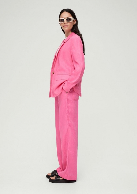 s.Oliver Loose: Joggpants aus Leinen - pink
