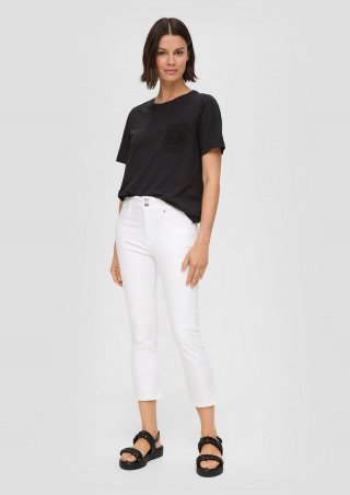 s.Oliver Jeans Betsy / Mid Rise / Slim Leg - weiß