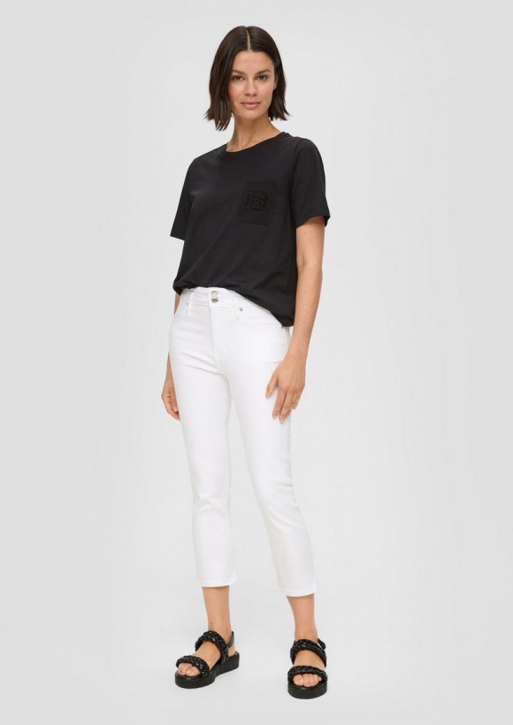 s.Oliver Jeans Betsy / Mid Rise / Slim Leg - weiß