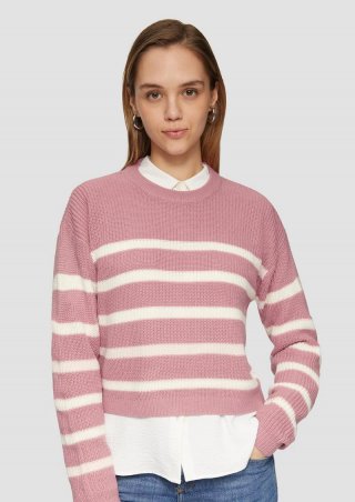 s.Oliver Verkürzter Pullover mit Raglanärmeln - rosa