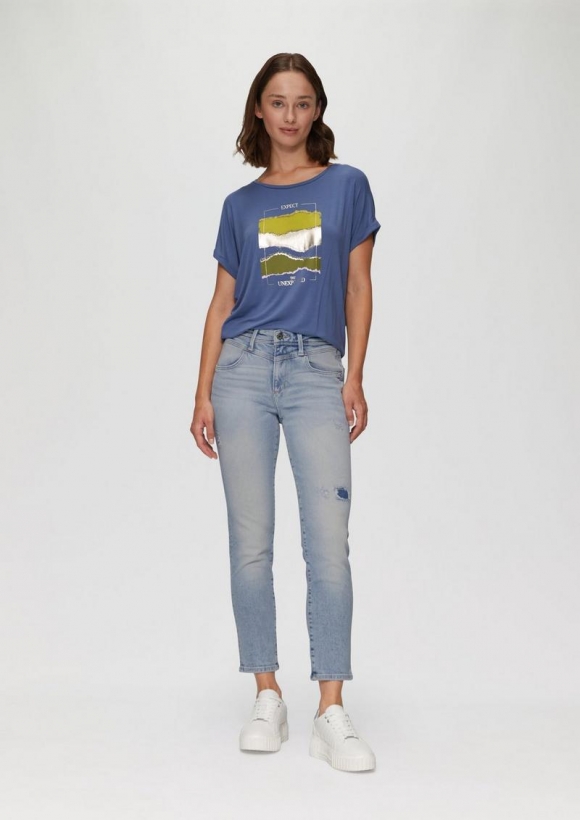 s.Oliver Ankle-Jeans Betsy / Slim Fit / Mid Rise / Slim Leg - hellblau