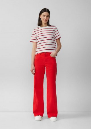 s.Oliver Jeans Suri / Regular Fit / High Rise / Wide Leg - rot