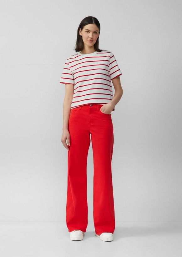 s.Oliver Jeans Suri / Regular Fit / High Rise / Wide Leg - rot