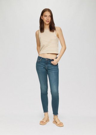 s.Oliver Ankle-Jeans Sadie / Mid Rise / Skinny Leg / Super Stretch - dunkelblau