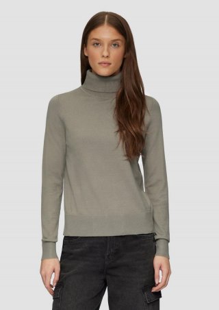 s.Oliver Feinstrickpullover mit Rollkragen - karamell