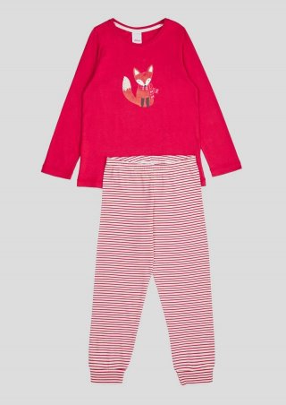 s.Oliver Pyjama mit Fuchs-Motiv - himbeere