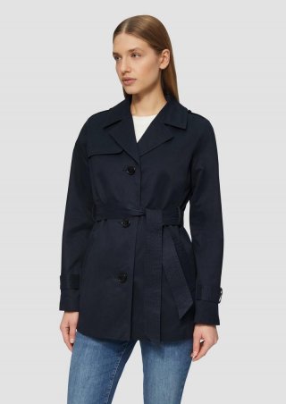 s.Oliver Kurzer Trench mit Gürtel - navy