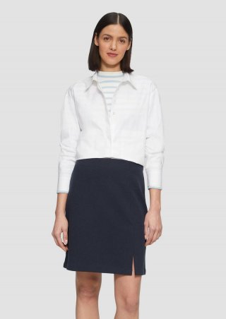 s.Oliver Rock aus Strukturjersey mit Schlitz - navy