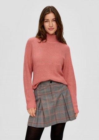 s.Oliver Pullover mit Srickmuster - papaya