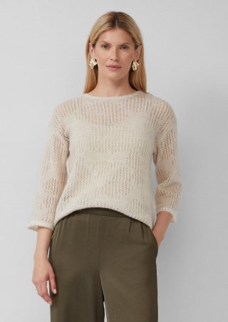 s.Oliver Leichter Pullover aus Alpakamix - steingrau