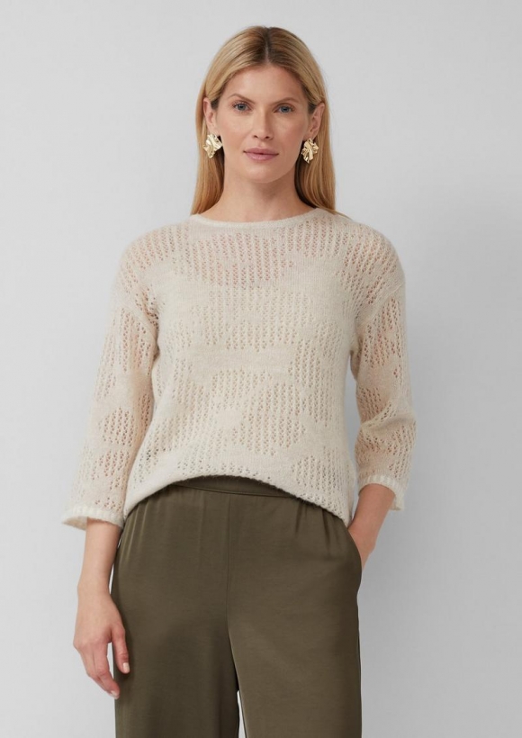 s.Oliver Leichter Pullover aus Alpakamix - steingrau