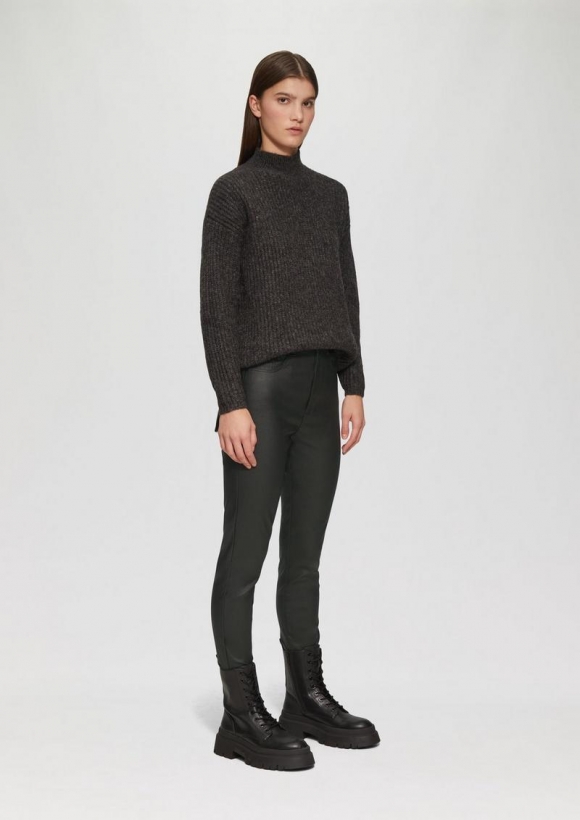 s.Oliver Ankle-Jeans Sadie / Skinny Fit / High Rise / Skinny Leg / Coating - schwarz