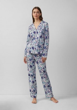 s.Oliver Klassischer Pyjama mit Streifen - rosa