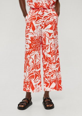 s.Oliver Relaxed: Hose aus Viskose - dunkelorange