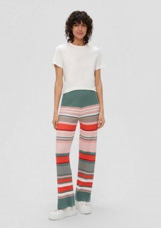 s.Oliver Regular: Strickhose aus Viskosestretch - mehrfarbig