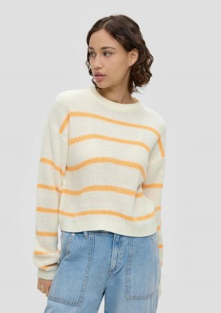 s.Oliver Leichter Sommerstrickpullover im Relaxed Fit - mango