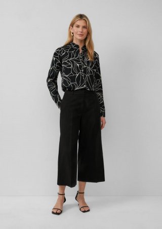 s.Oliver Culotte mit Wide Leg - schwarz
